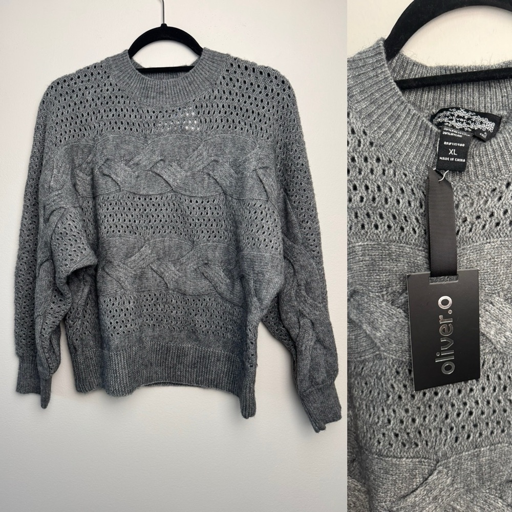OLIVERS IRVINE GRAY SILVER SWEATER Size XLNWT